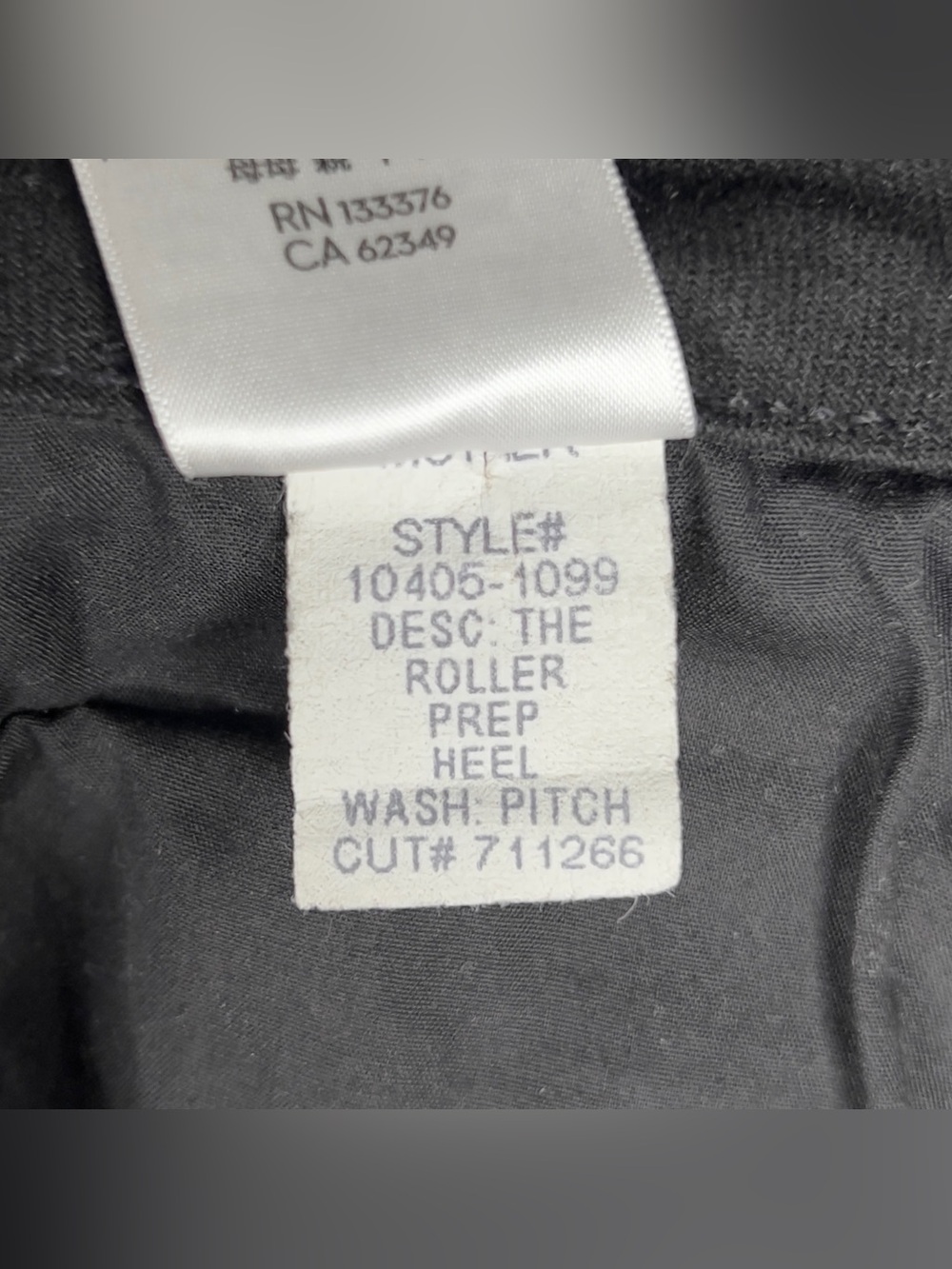 Mother The Roller Prep Heel Jeans Women's 28 Black Wide Leg Stretch High Rise - Picture 9 of 16